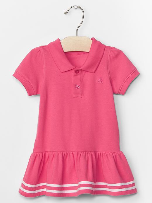 Gap Drop Waist Polo Dress - Sugar Coral