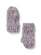Gap Cable Knit Mittens - Pastel Multi