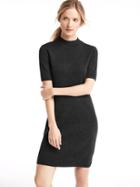 Gap Women Merino Wool Mockneck Sheath Dress - True Black