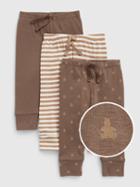 Baby 100% Organic Cotton Print Pants (3-pack)
