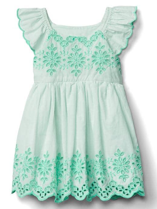 Gap Eyelet Flutter Dress - Stillwater