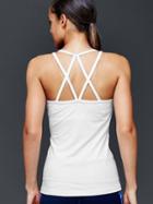 Gap Women Gapfit Breathe Strappy Shelf Tank - White