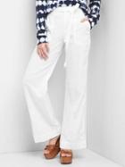 Gap Women Tie Belt Wide Leg Trousers - Optic White