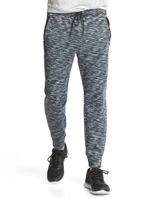 Gap Men Orbital Fleece Spacedye Joggers - Black Heather