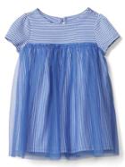 Gap Short Sleeve Tulle Dress - Twinkle Blue