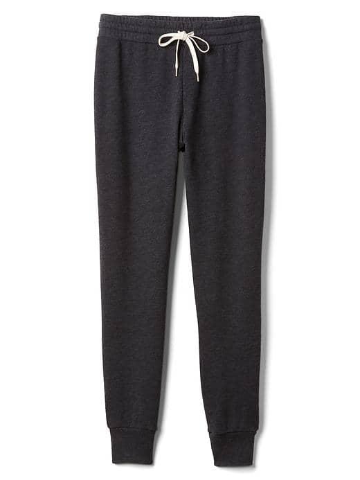 Gap Women French Terry Fleece Joggers - Washed Black