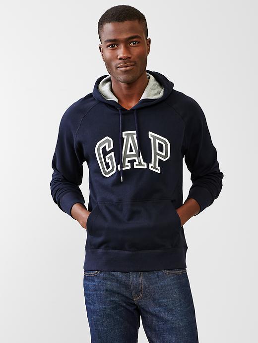Gap Men Arch Logo Heavyweight Hoodie - New Classic Navy