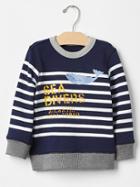 Gap Sailor Stripe Sweatshirt - Elysian Blue