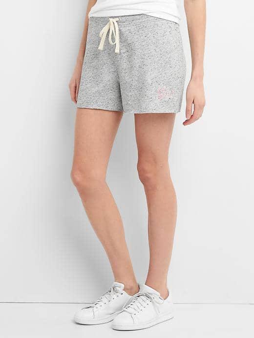 Gap Women French Terry Logo Shorts - New Heather Grey
