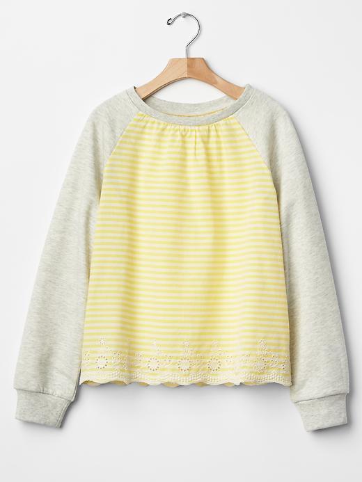 Gap Eyelet Stripe Sweatshirt - Sun Spot