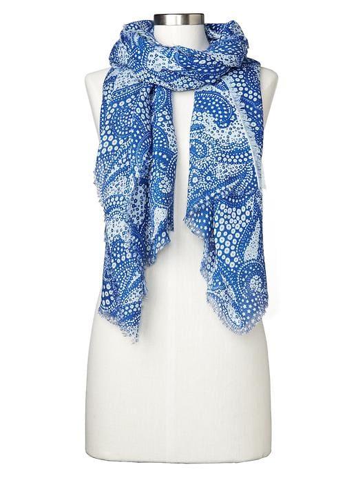 Gap Floral Paisley Scarf - New Blue Jay