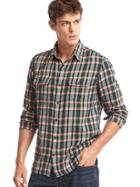 Gap Men + Pendleton Flannel Shirt - Deep Hunter