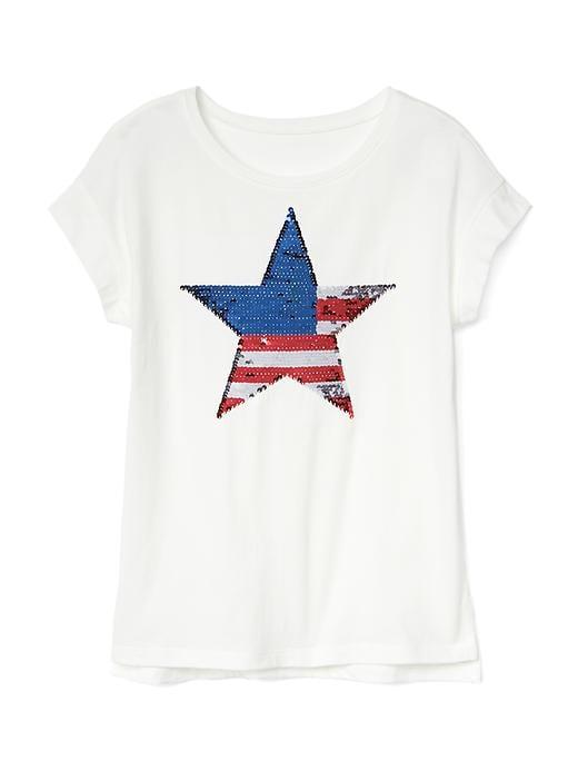 Gap Flippy Sequin Graphic Tee - New Off White