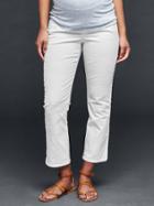 Gap Authentic 1969 Demi Panel Crop Kick Jeans - White