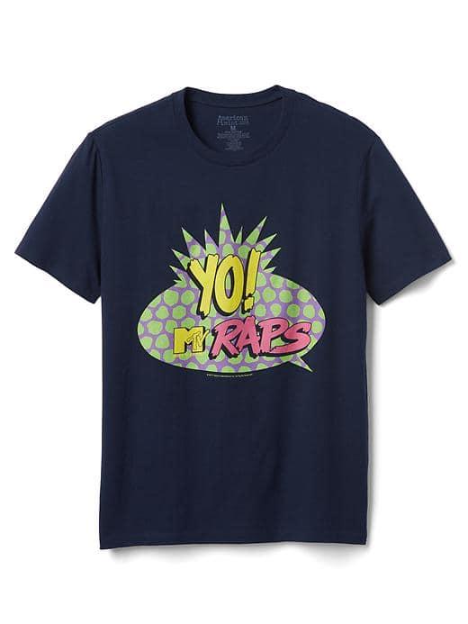 Gap Men Short Sleeve Graphic Tee - Yo Mtv Raps