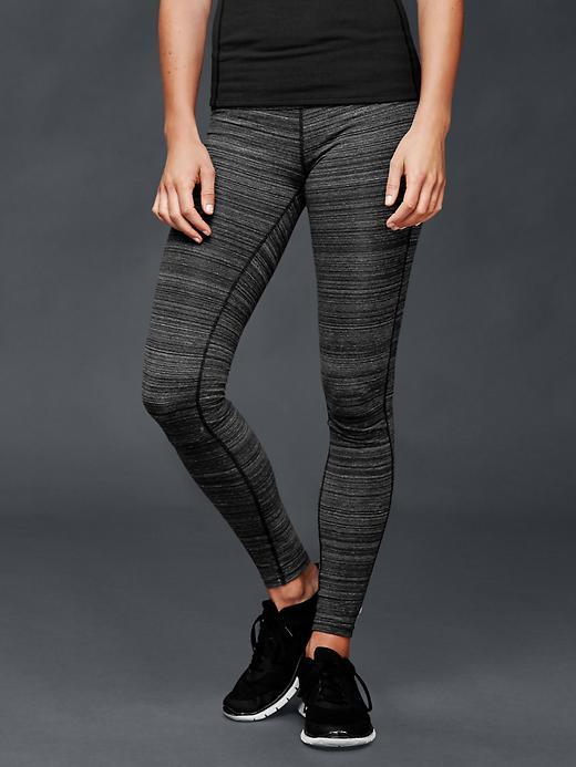 Gap Women Gapfit Gfast Cotton Leggings - Black Space Dye