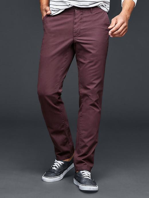 Gap Lived In Slim Khaki - Bordeaux