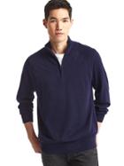 Gap Men Merino Half Zip Sweater - Navy