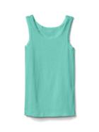 Gap Lace Trim Tank - Aqua Tide
