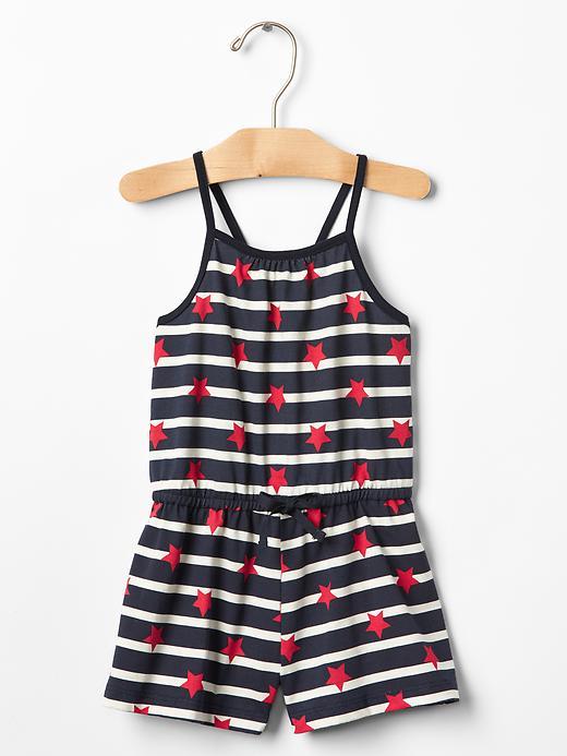 Gap Stars And Stripes Romper - Red Star