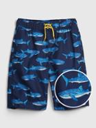 Kids 100% Recycled Polyester Camo Swim Board Shorts