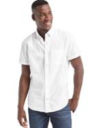 Gap Men Oxford Slub Standard Fit Shirt - White