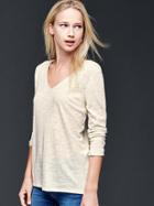 Gap Vintage Relaxed V Neck Tee - Soft Ivory