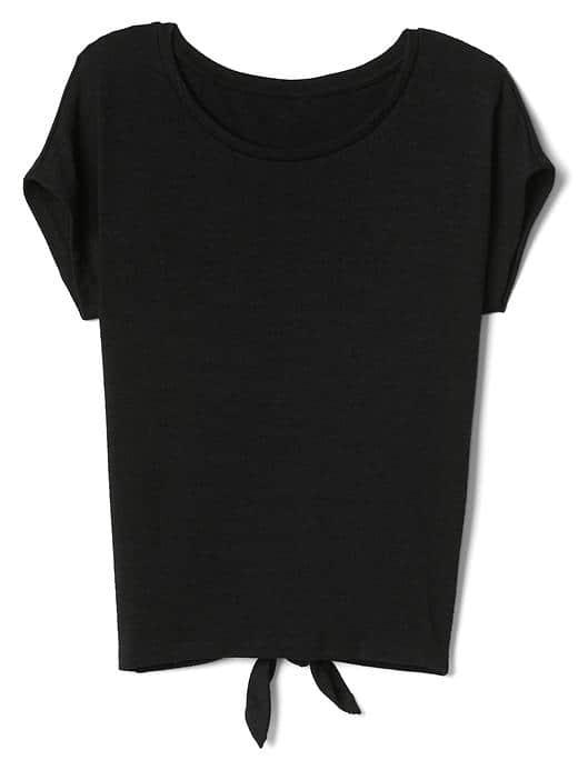 Gap Women Softspun Tie Back Top - True Black