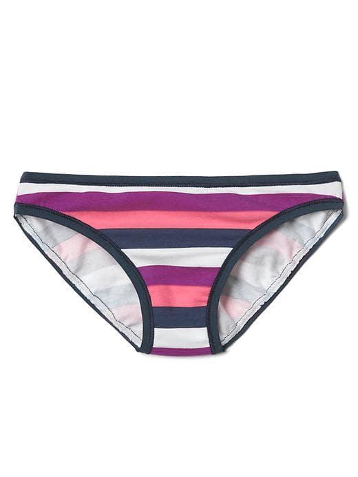 Gap Women Stretch Cotton Low Rise Bikini - Multi Stripe Fuchsia