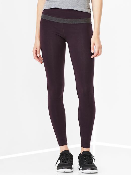 Gap Gapfit Gfast Cotton Leggings - New Vineyard