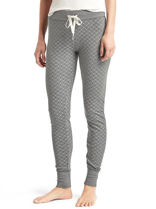 Gap Women Soft Cotton Print Leggings - Gray