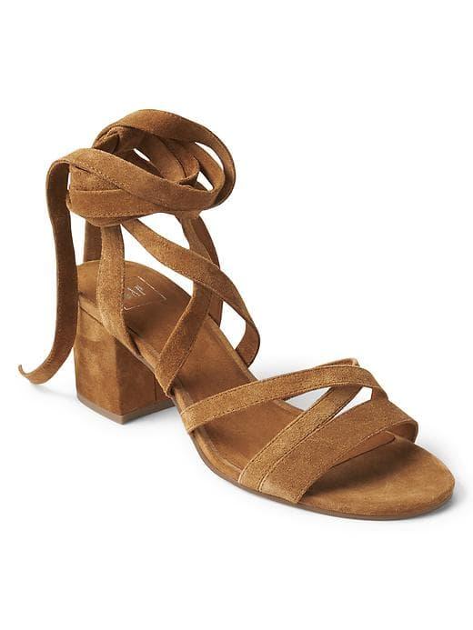 Gap Women Suede Multi Strap Sandals - Honey
