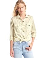 Gap Women Lightweight Utility Shirt - Off White