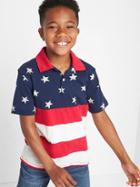 Gap Americana Slub Polo - Totem Red