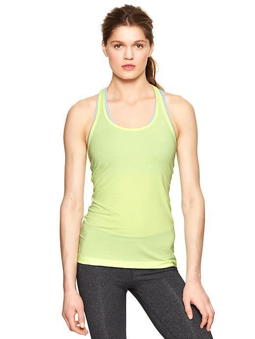 Gap Gapfit Breathe Heathered Tank - Dreamy Yellow