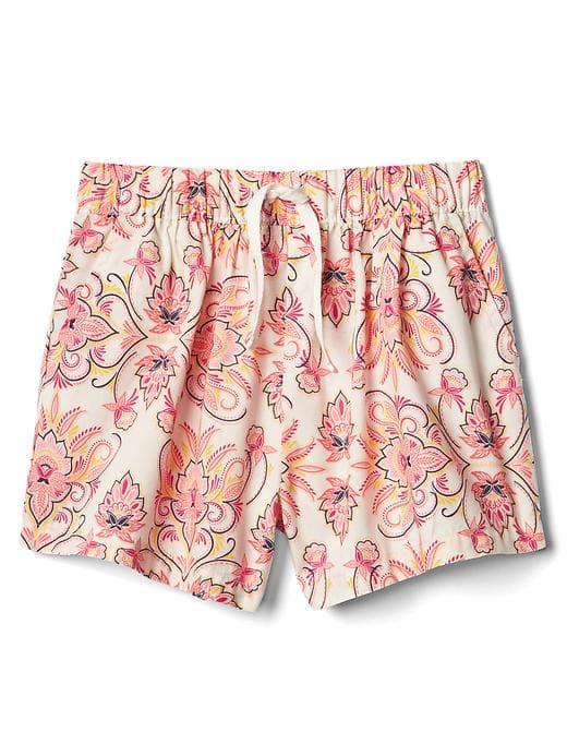 Gap Floral Poplin Shorts - Pink Multi