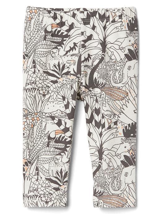 Gap Print Stretch Jersey Leggings - New Off White