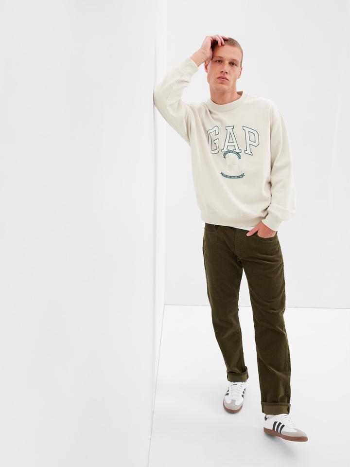 Slim Straight Corduroy Pants In Gapflex With Washwell