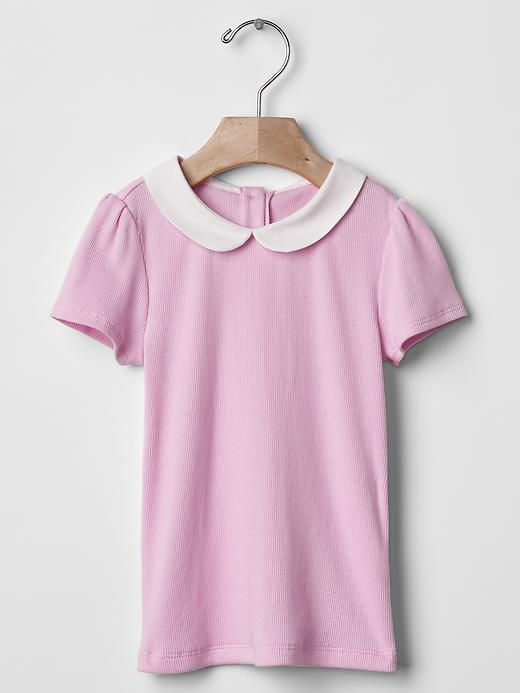 Gap Contrast Round Collar Top - Primrose Pink