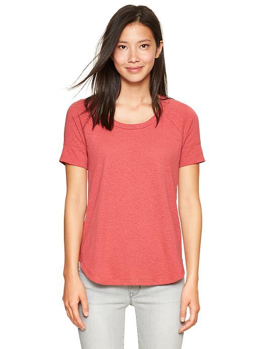 Gap Raglan Shirttail Tee - Faded Red