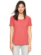 Gap Raglan Shirttail Tee - Faded Red