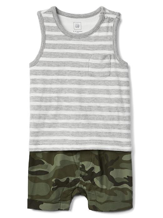 Gap Camo Double Layer Tank One Piece - Green Camo