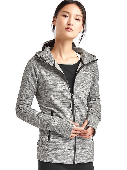 Gap Women Elements Fleece Zip Hoodie - Gray Heather