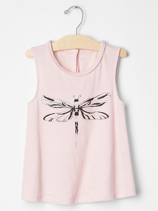 Gap Sandy Graphic Braid Tank - Misty Rose