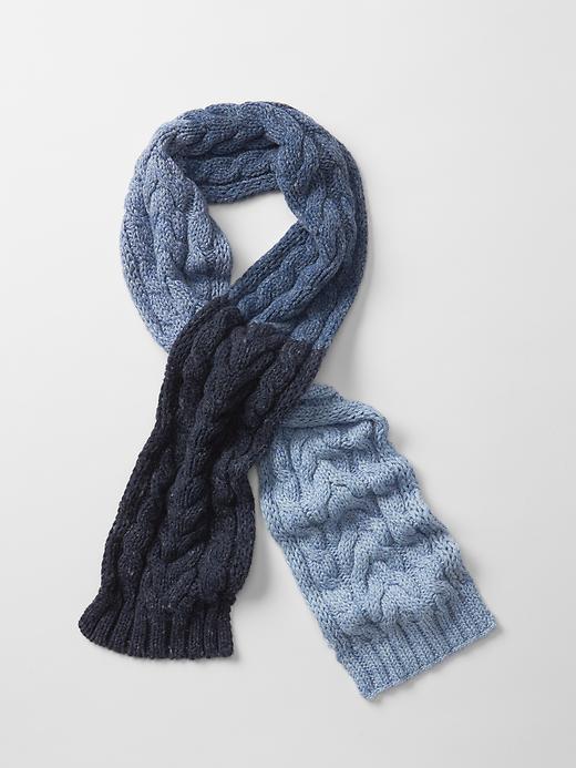 Gap Gapkids X Ed Colorblock Cable Scarf - Blue