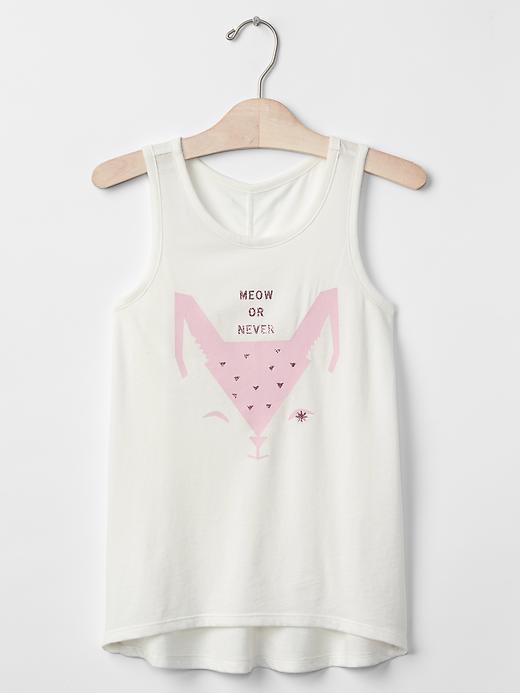 Gap Graphic Hi Lo Tank - New Off White