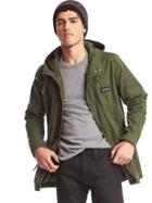 Gap Men X Red Patchwork Hooded Parka - Holly