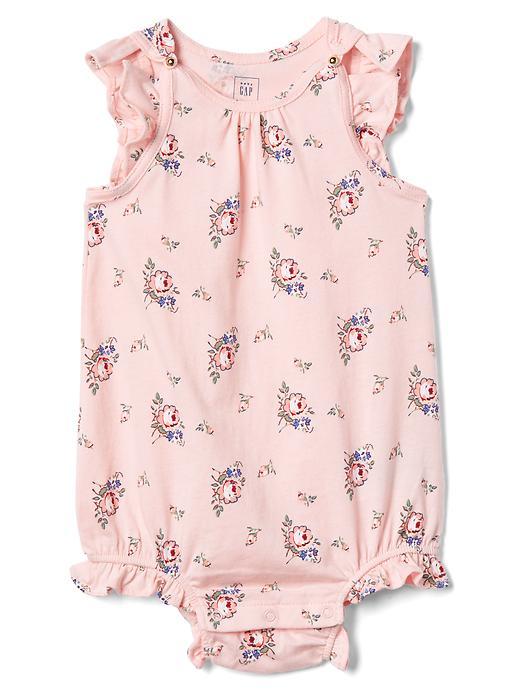 Gap Print Flutter Bubble One Piece - Pink Cameo