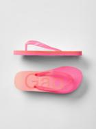 Gap Ombre Logo Flip Flops - Pink Glo Neon