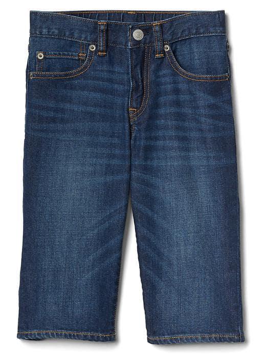Gap Women Stretch Denim Three Quarter Shorts - Dark Wash